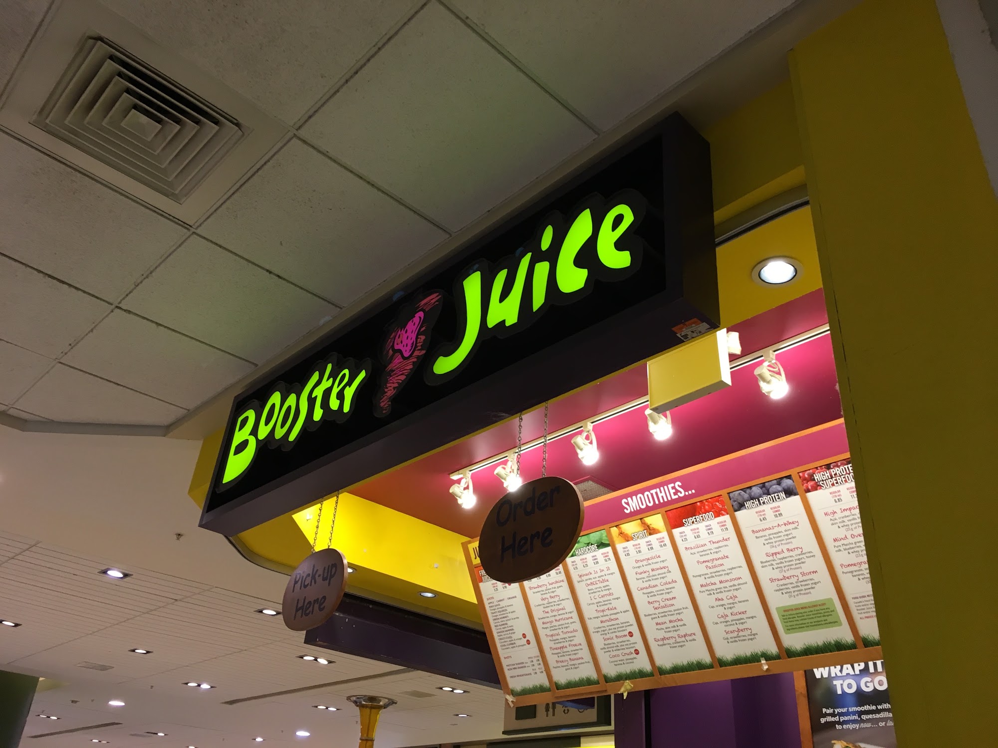 Booster Juice Menu