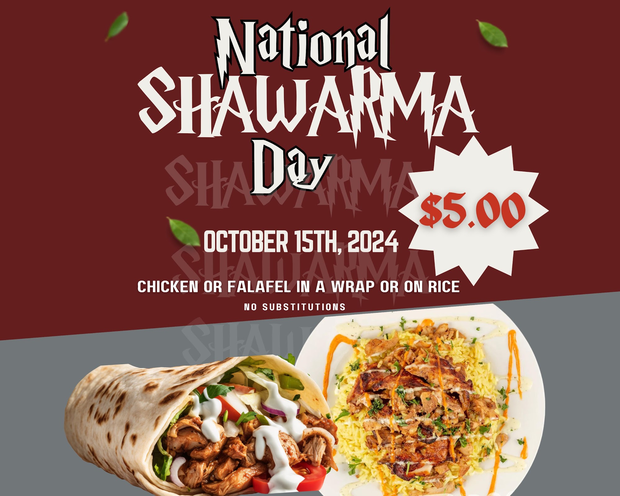 Shawarma Alley Guelph Menu