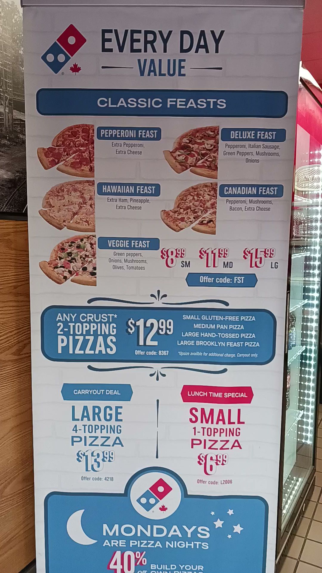 Domino's Pizza Menu