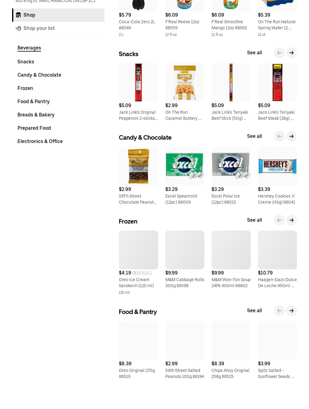 Sushi On The Run Menu