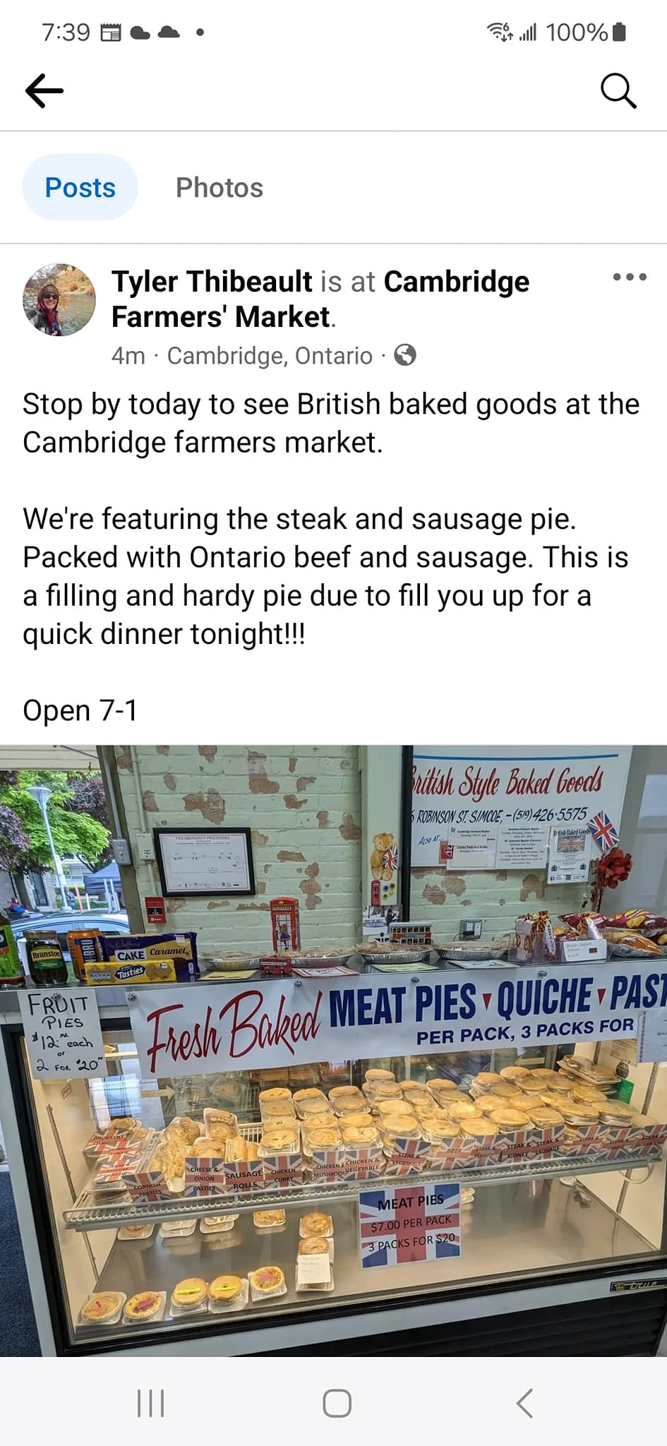 British Baked Goods Menu