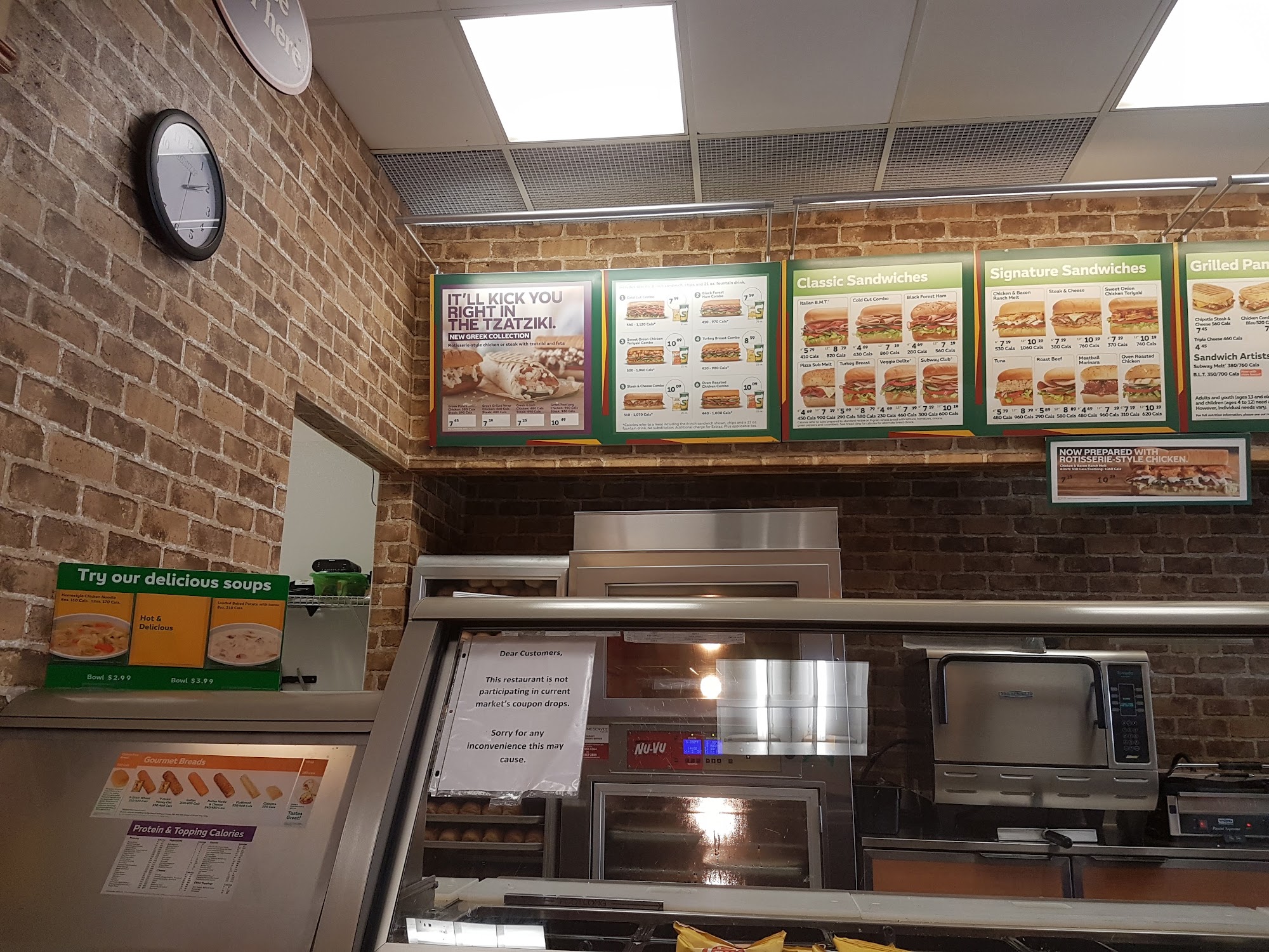 Subway Menu