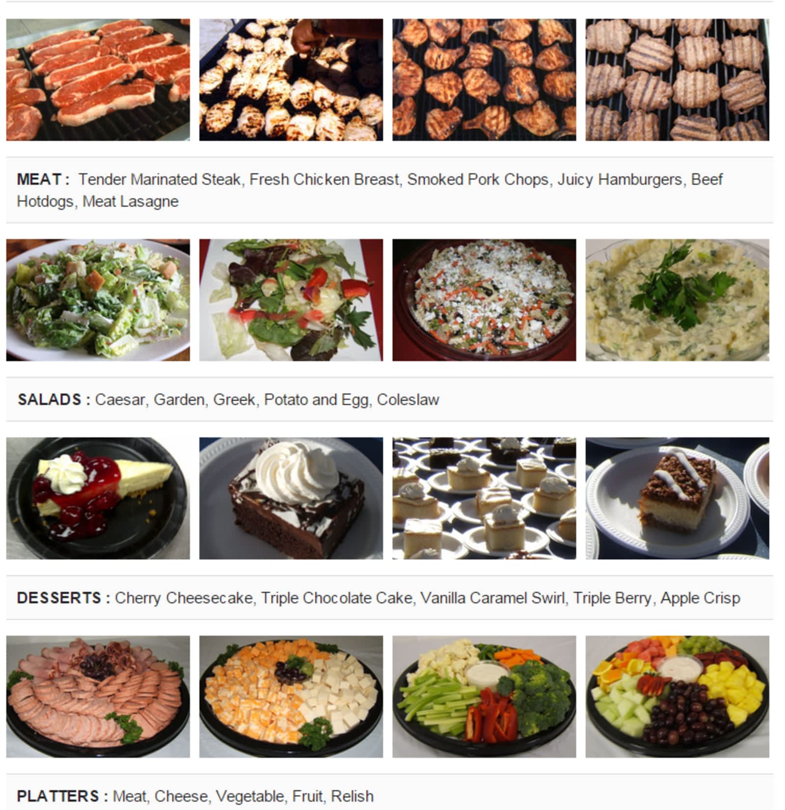 T & M BBQ Catering Ltd Menu