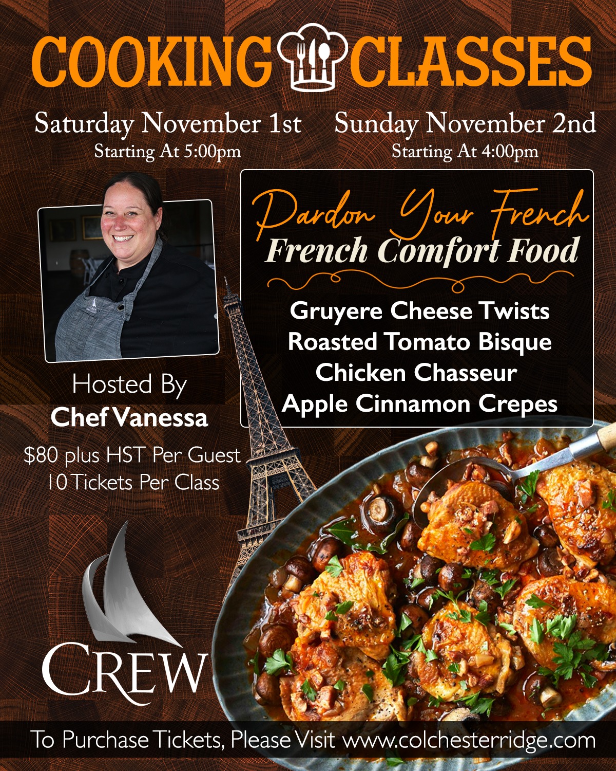 CREW - Colchester Ridge Estate Winery Menu