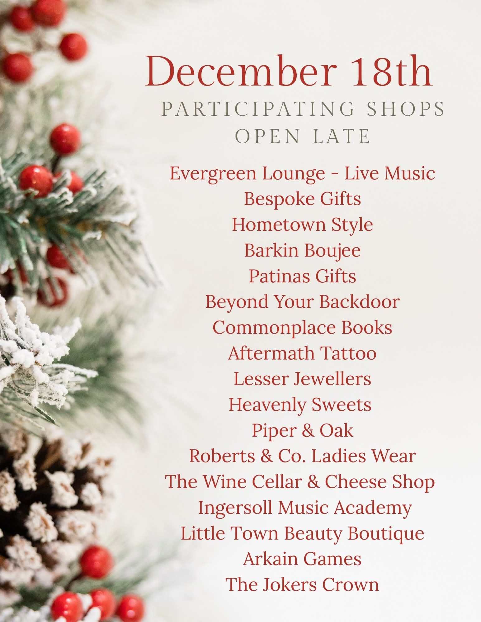 The Evergreen Coffee Lounge Menu