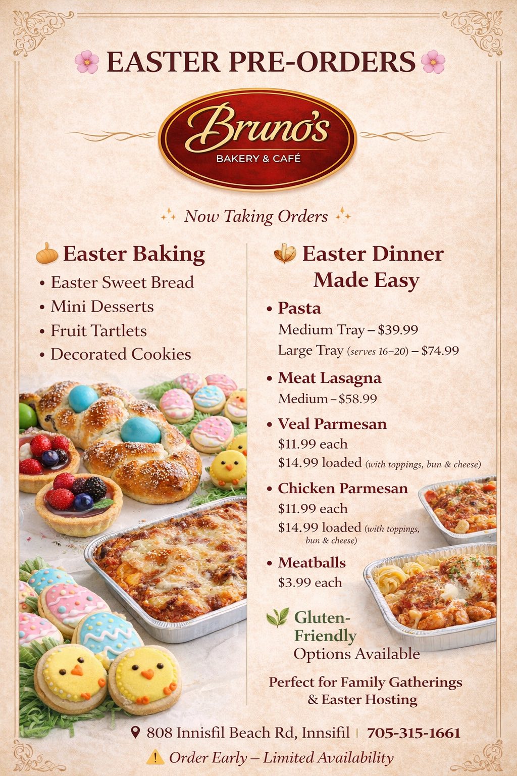 Bruno's Bakery & Café Menu