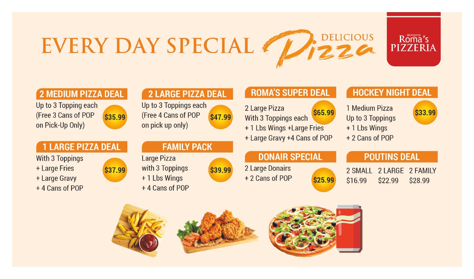 Roma's pizzeria 4 Miller St, Iroquois