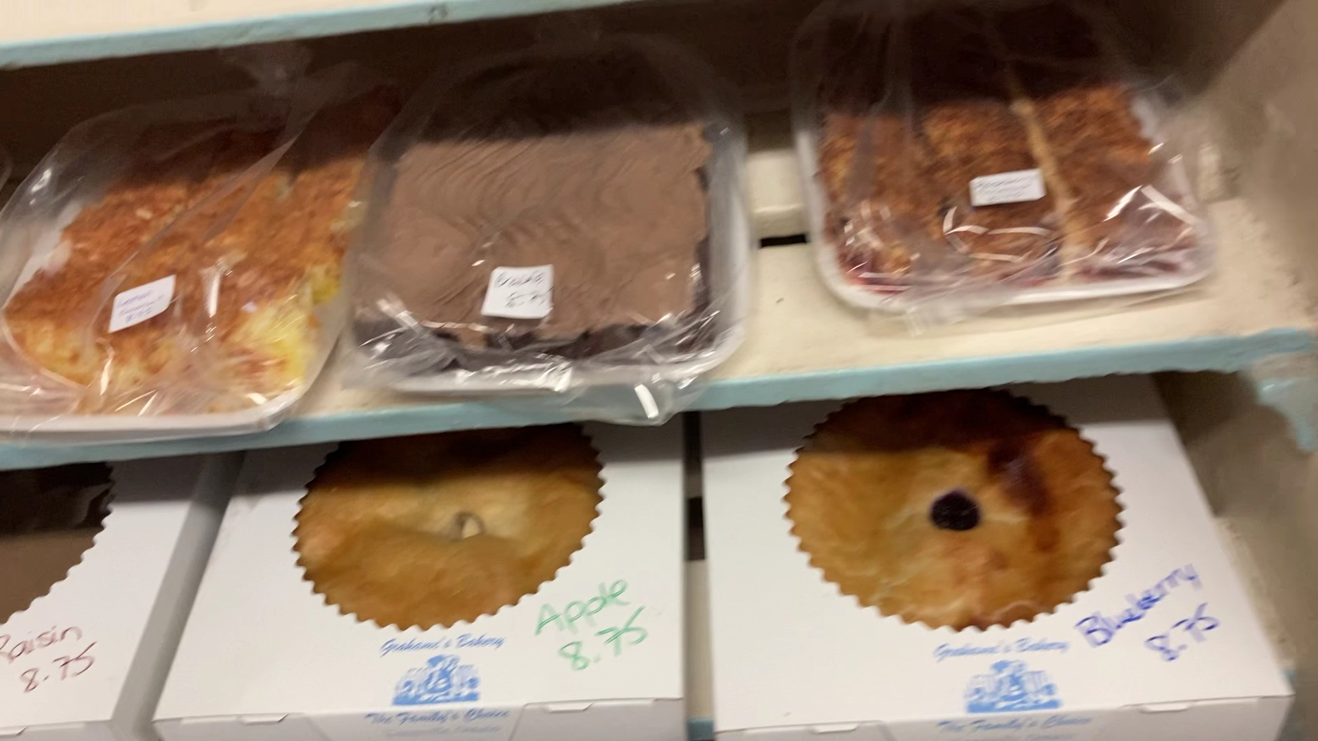 Grahame's Bakery Menu