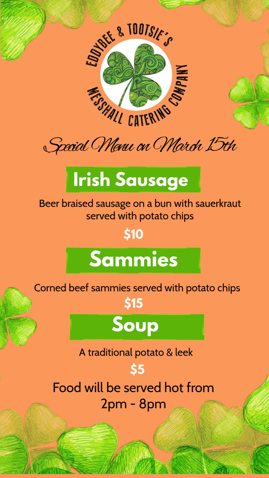 Turkey Shoot Brewing Co. Menu