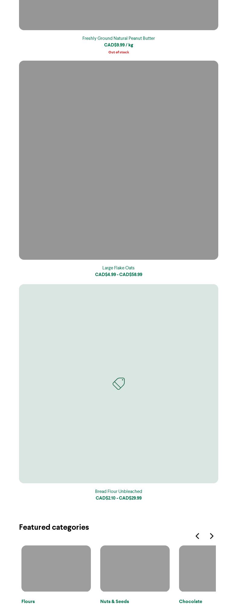 Ayres Baking Supplies Menu