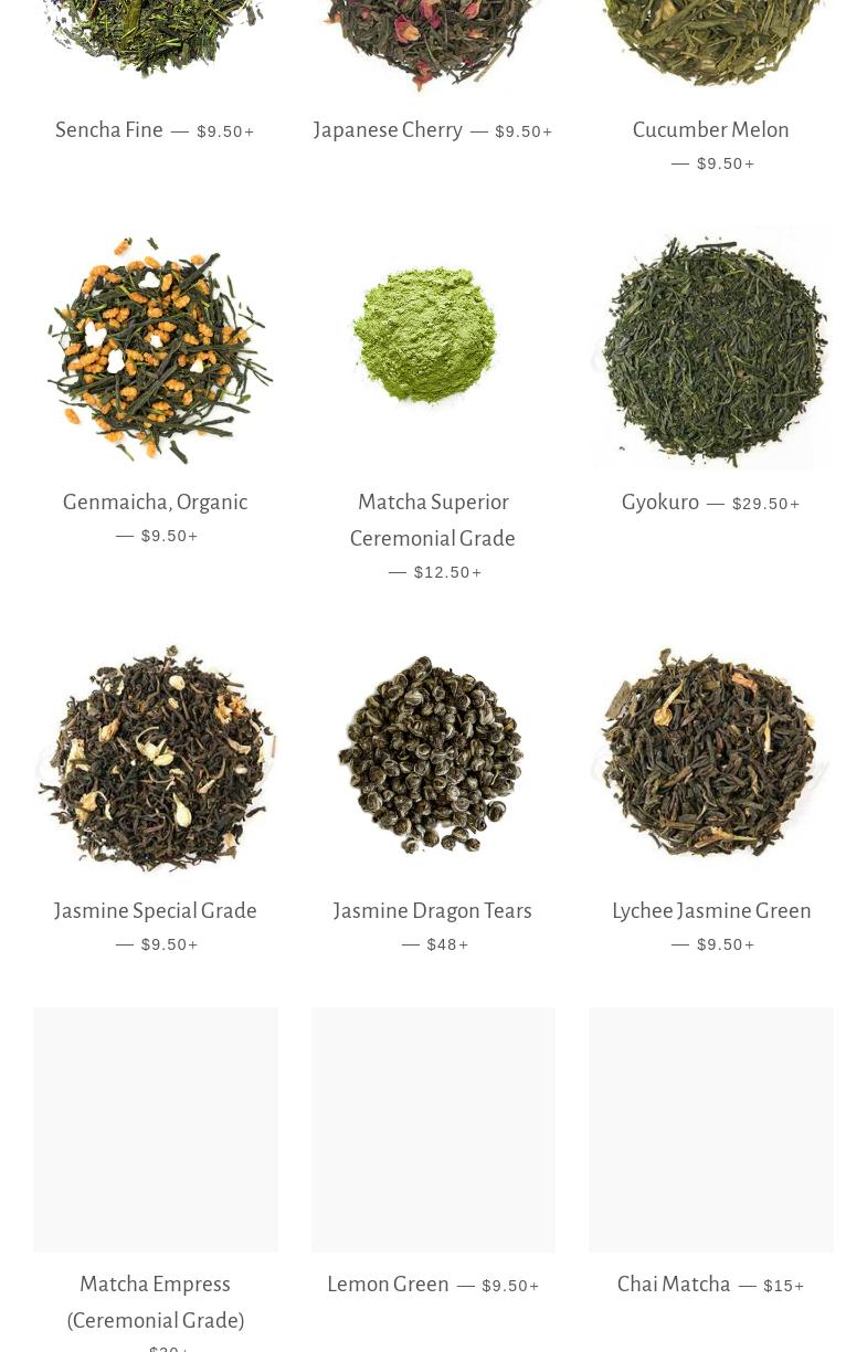 All Things Tea Menu