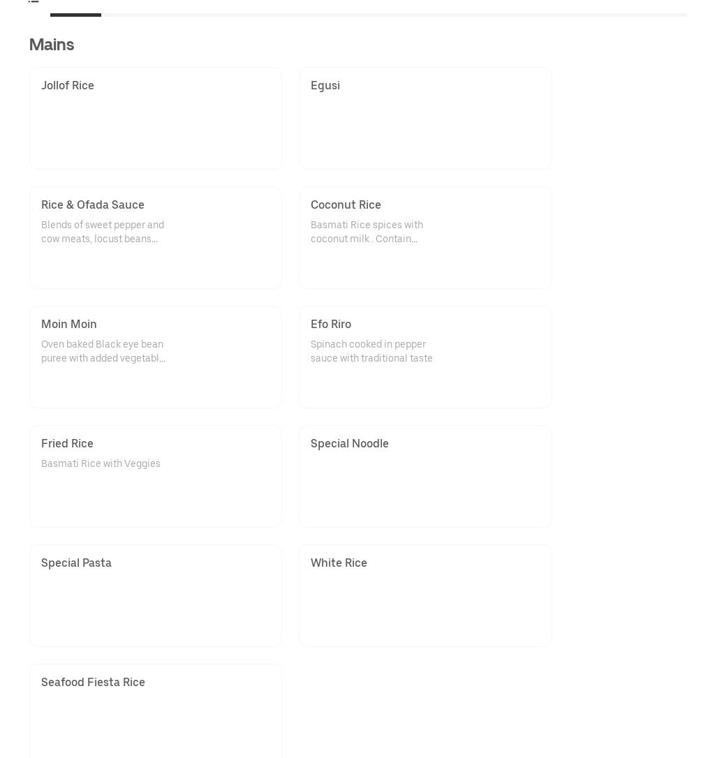 Naijaspot Restaurant Menu