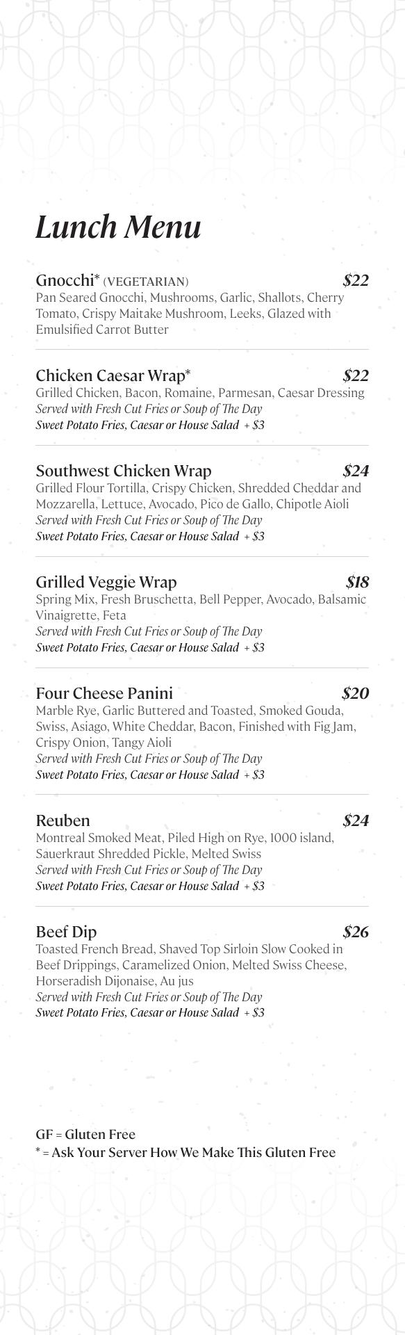 West Social Menu