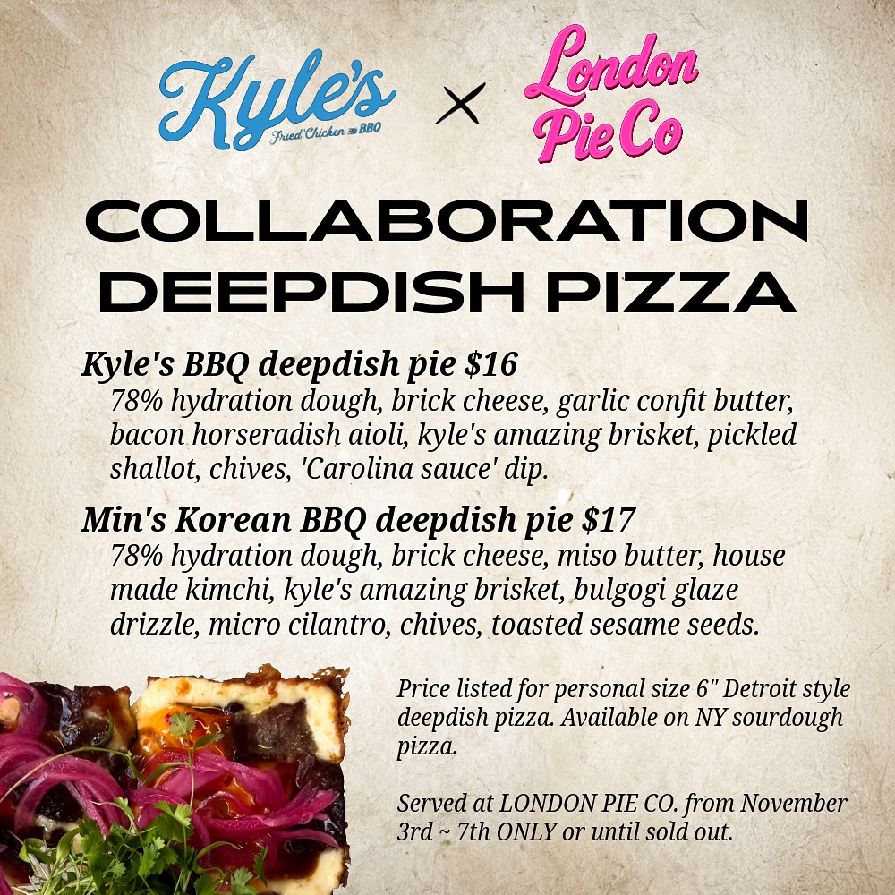 London Pie Co. Menu