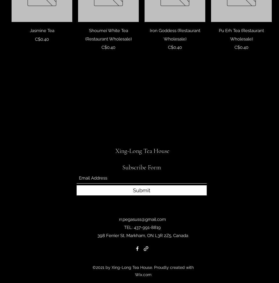 XL (Xing-Long) Tea House Menu