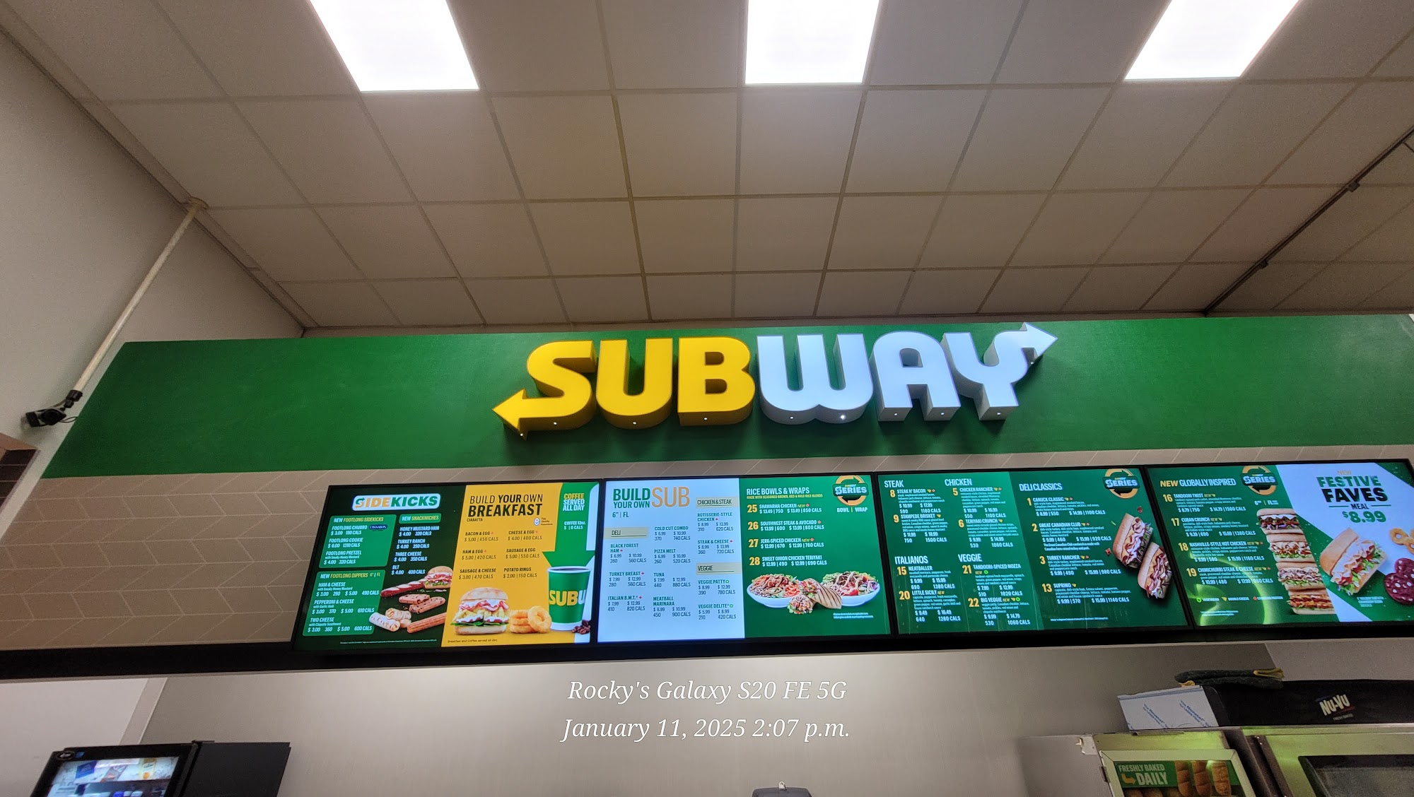 Subway Menu