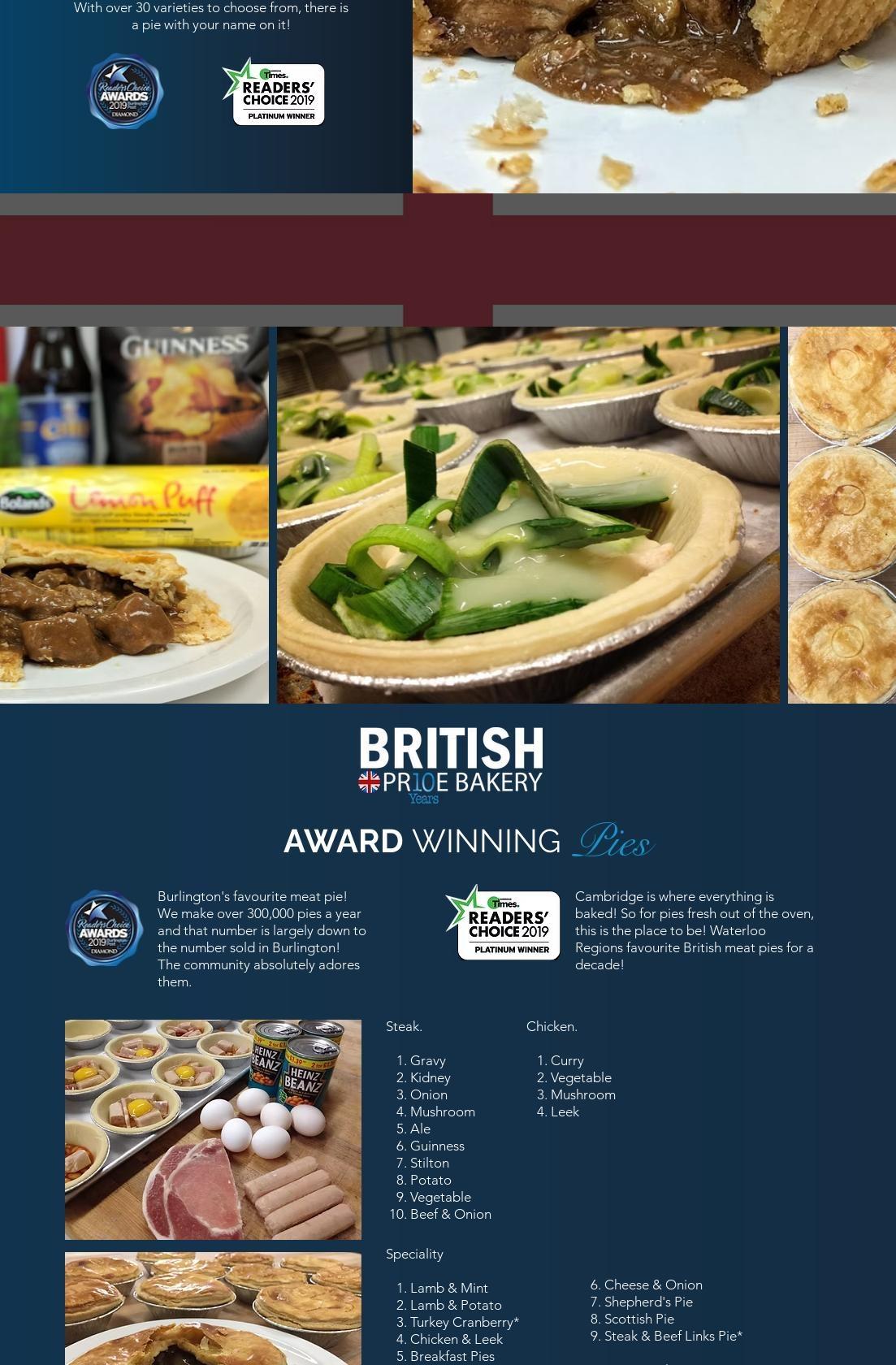 British Pride Bakery Mississauga Menu
