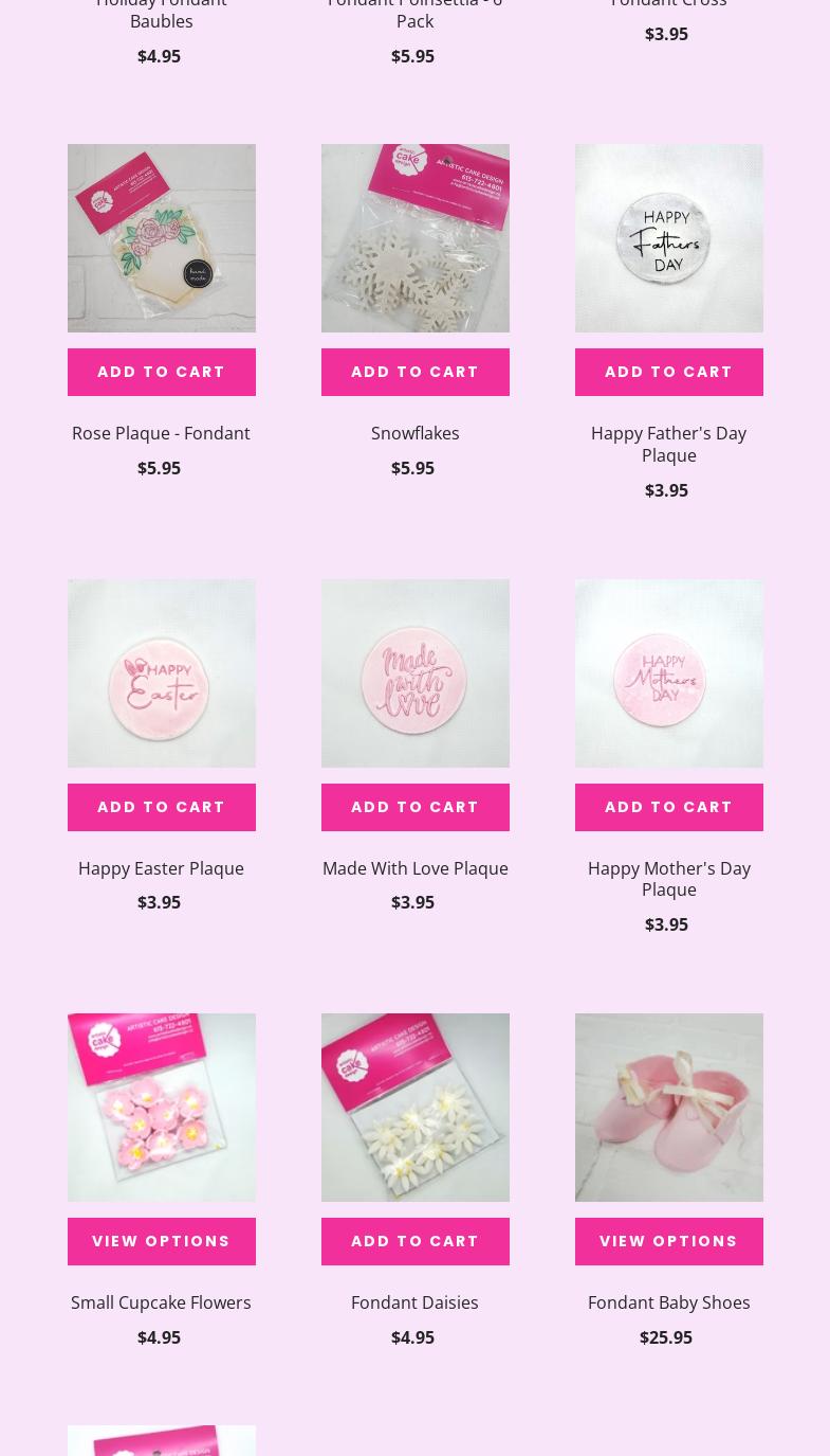 Artistic Cake Design Menu