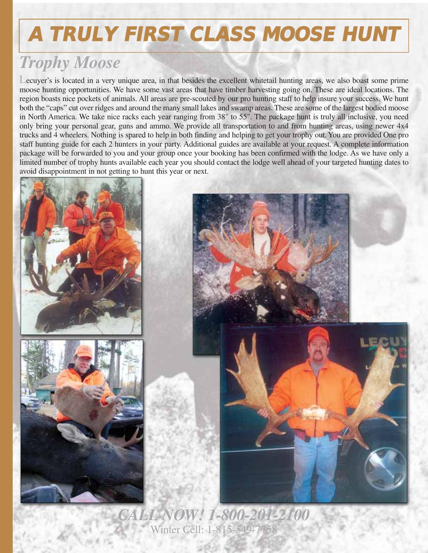 Lecuyer's Canada Lodge Menu