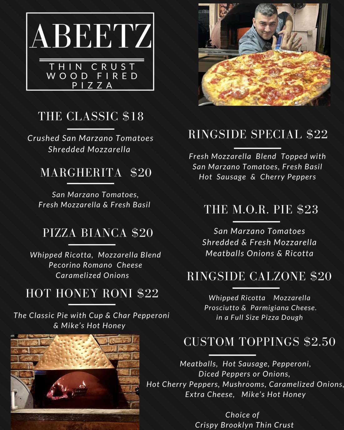 Ringside Bar & Eatery Menu