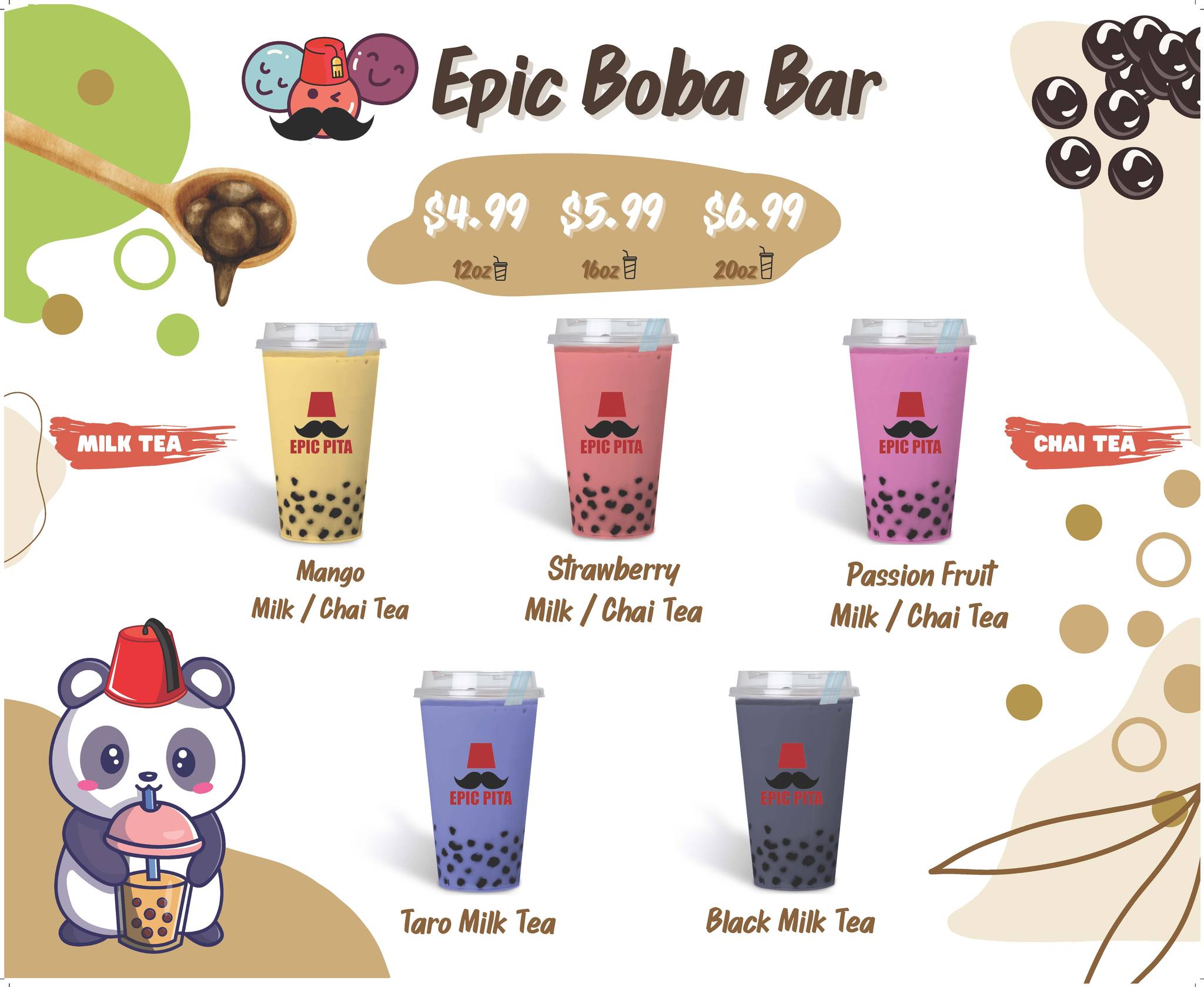 Epic Pita Niagara Menu