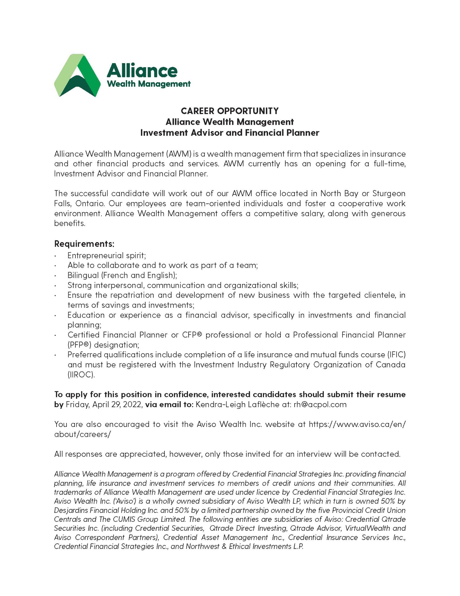 Alliance Wealth Management / Alliance Gestion de patrimoine
