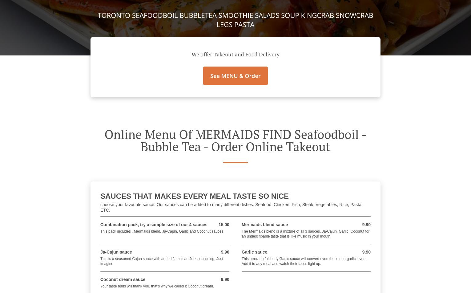 Mermaids Find Menu