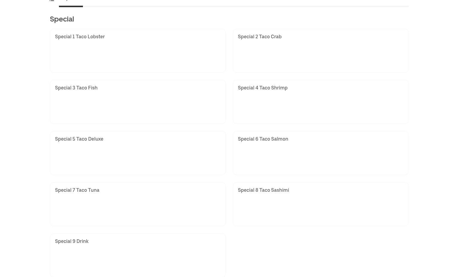 Carmen y Pepe Peruvian Cuisine Menu