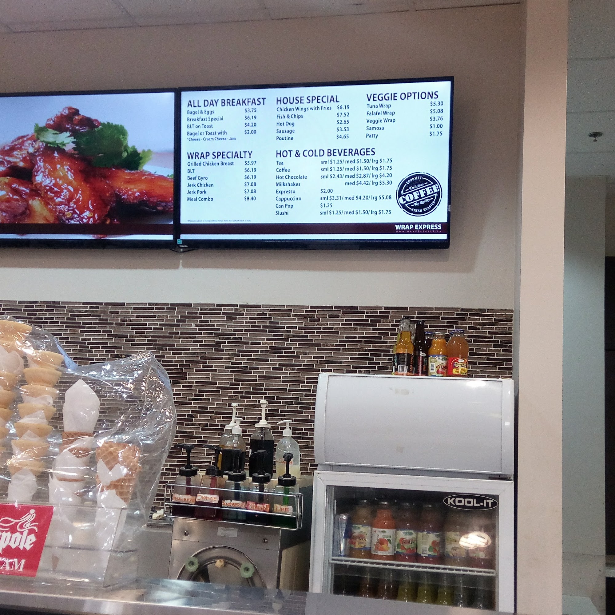 Wrap express Jane and Finch Menu