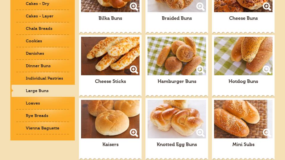 Bakery World Menu