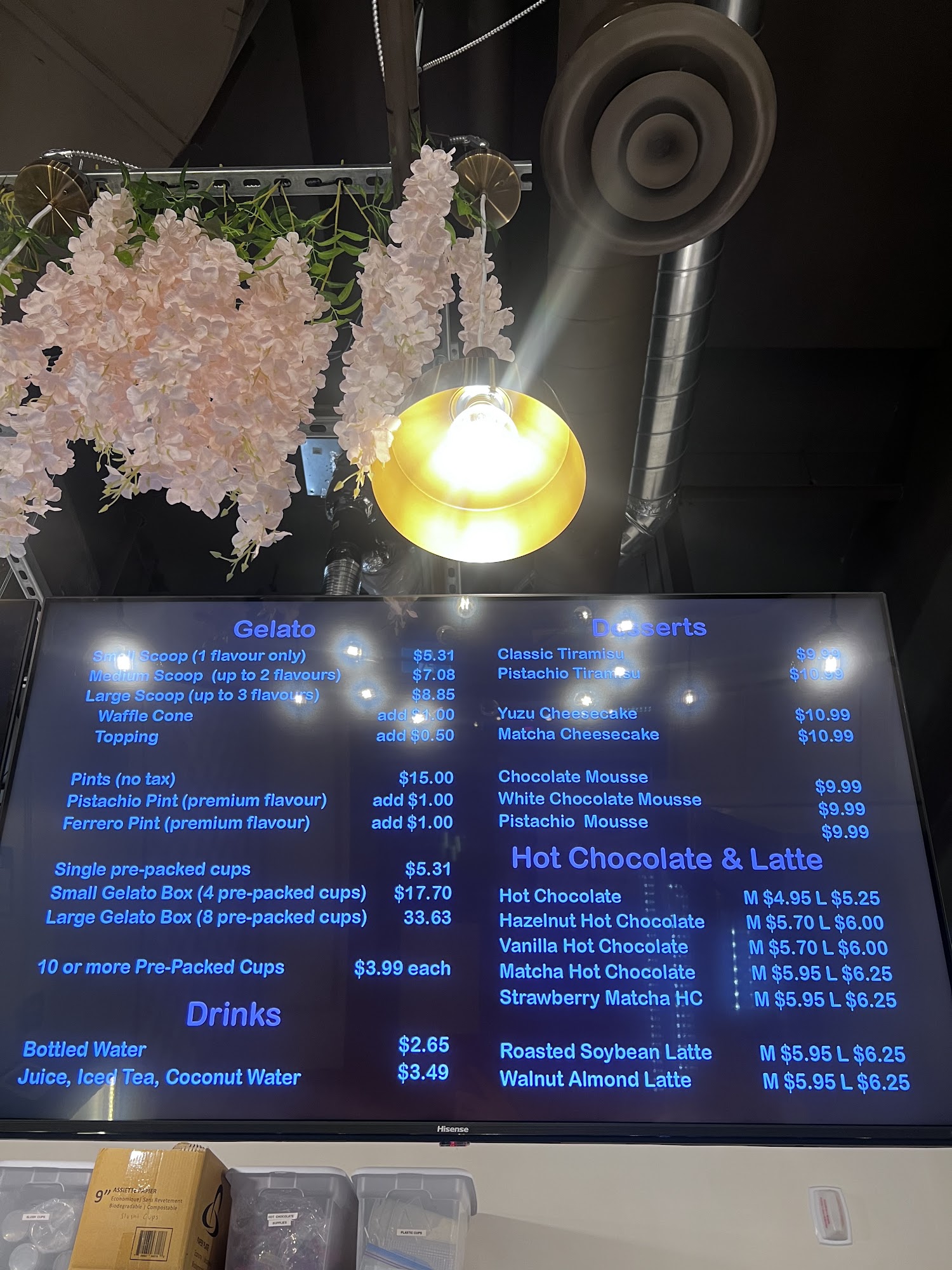 Gelato North Menu