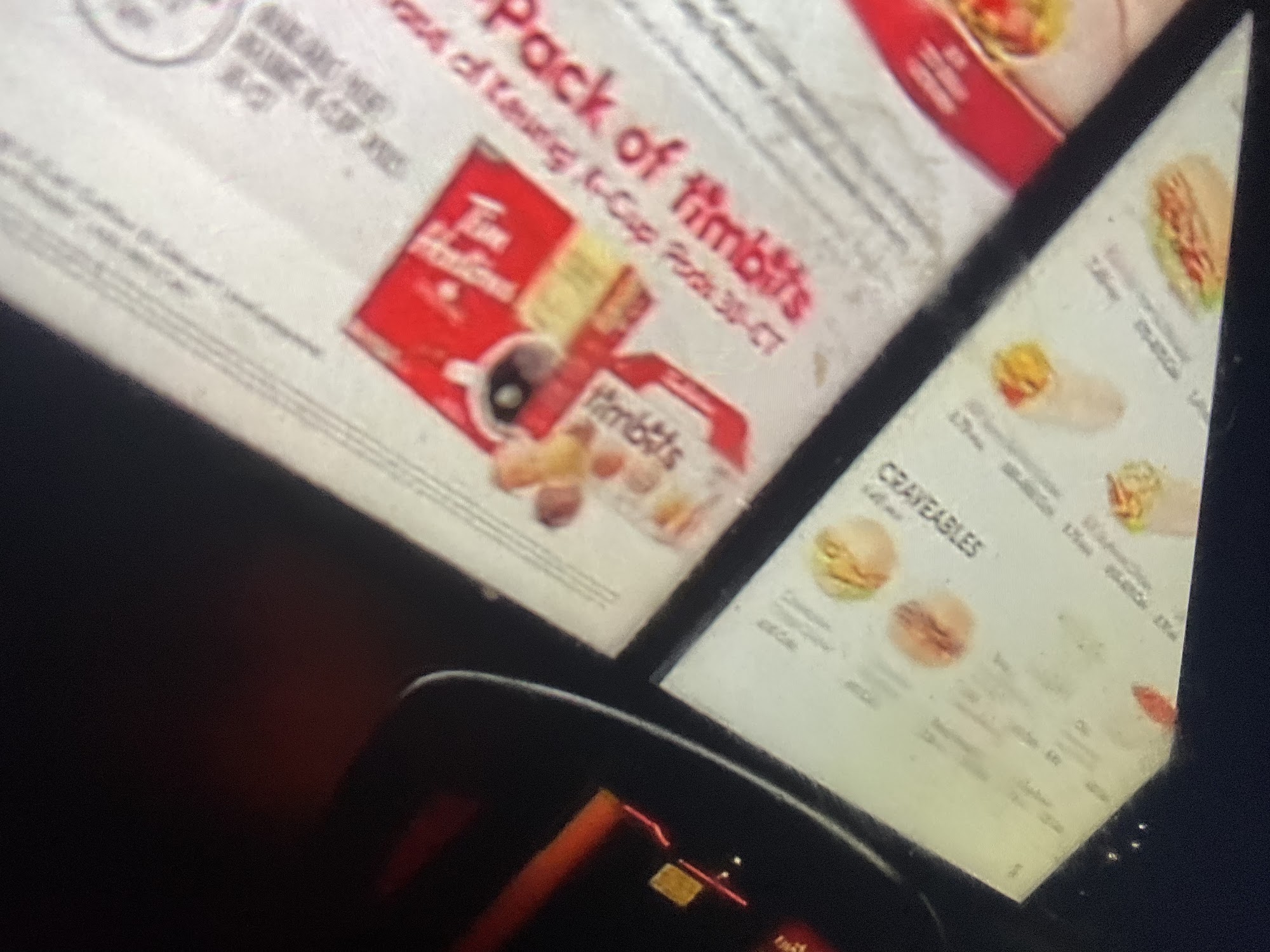 Tim Hortons Menu