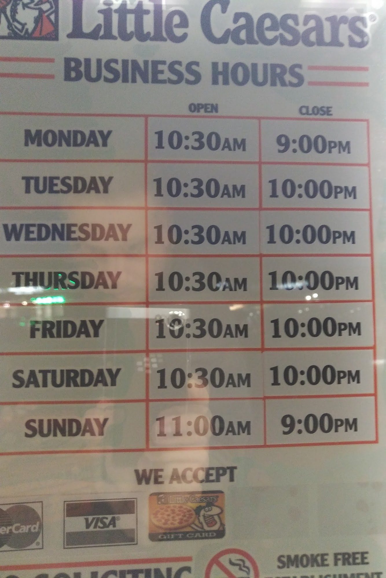 Little Caesars Pizza Menu