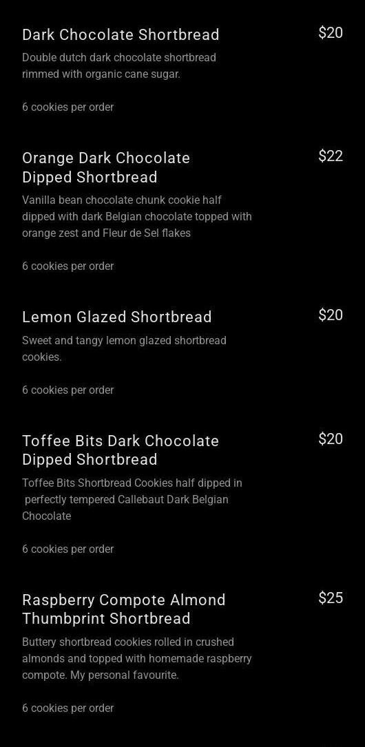 ORO HOME KITCHEN Menu