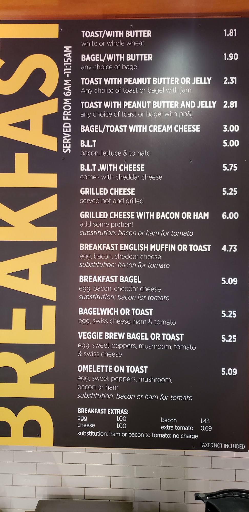 Roast n' Brew Menu