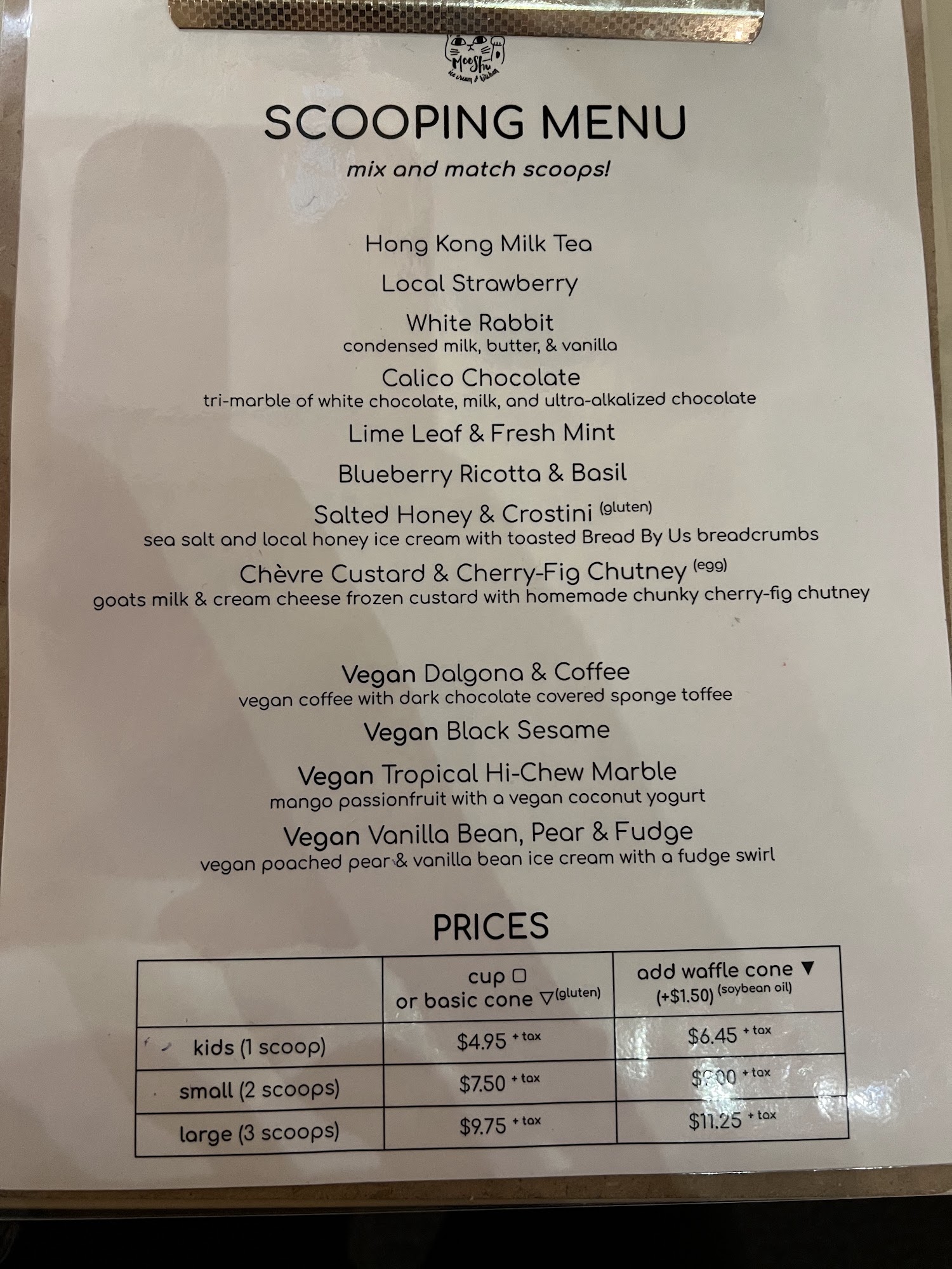 Moo Shu Ice Cream Ottawa