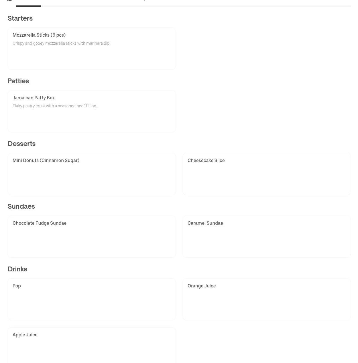 Thomas Lunch Box Deli & Candies Menu