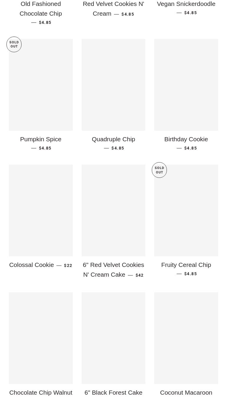 Chippers Bakery Menu