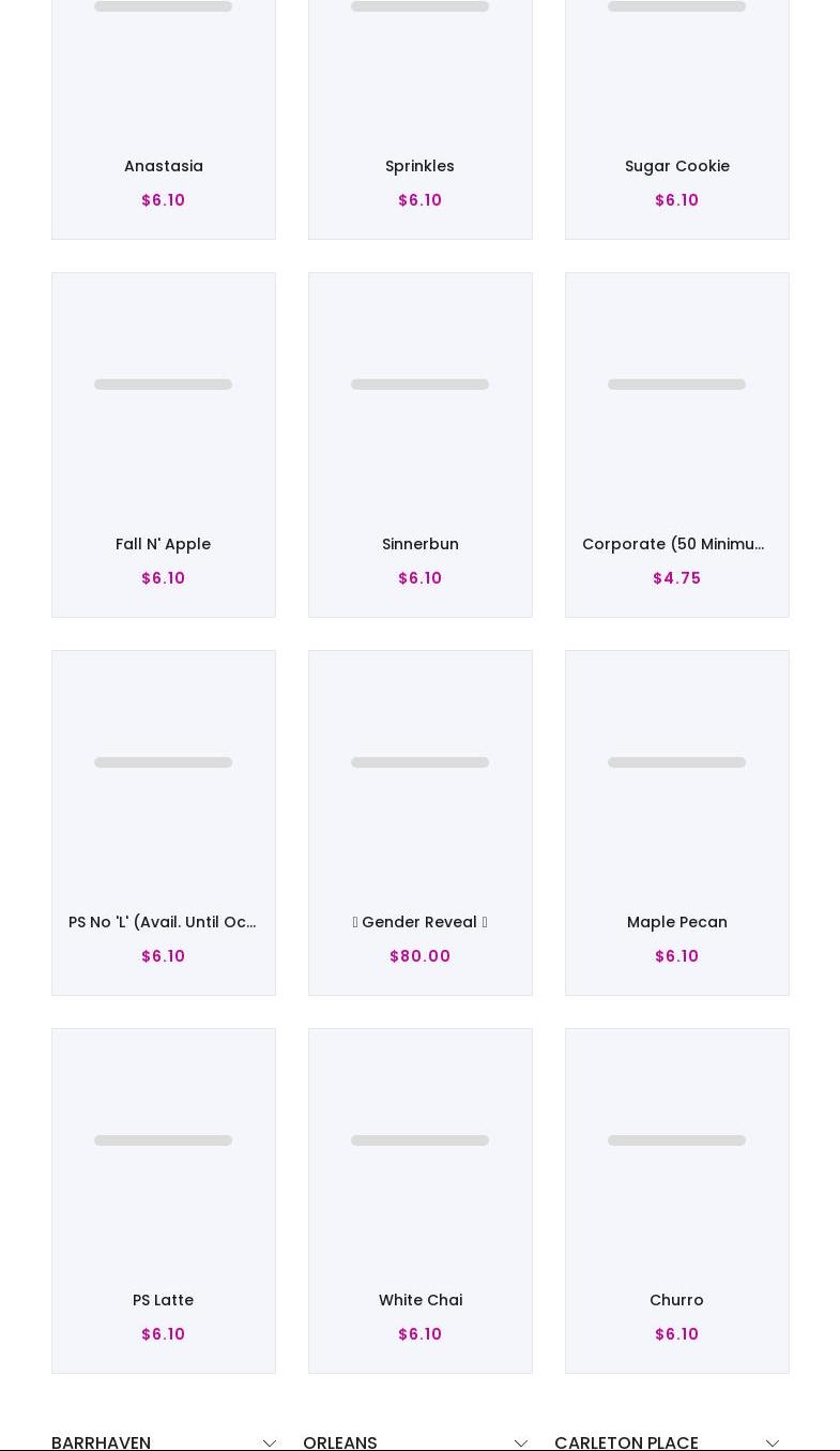 Holey Confections Menu