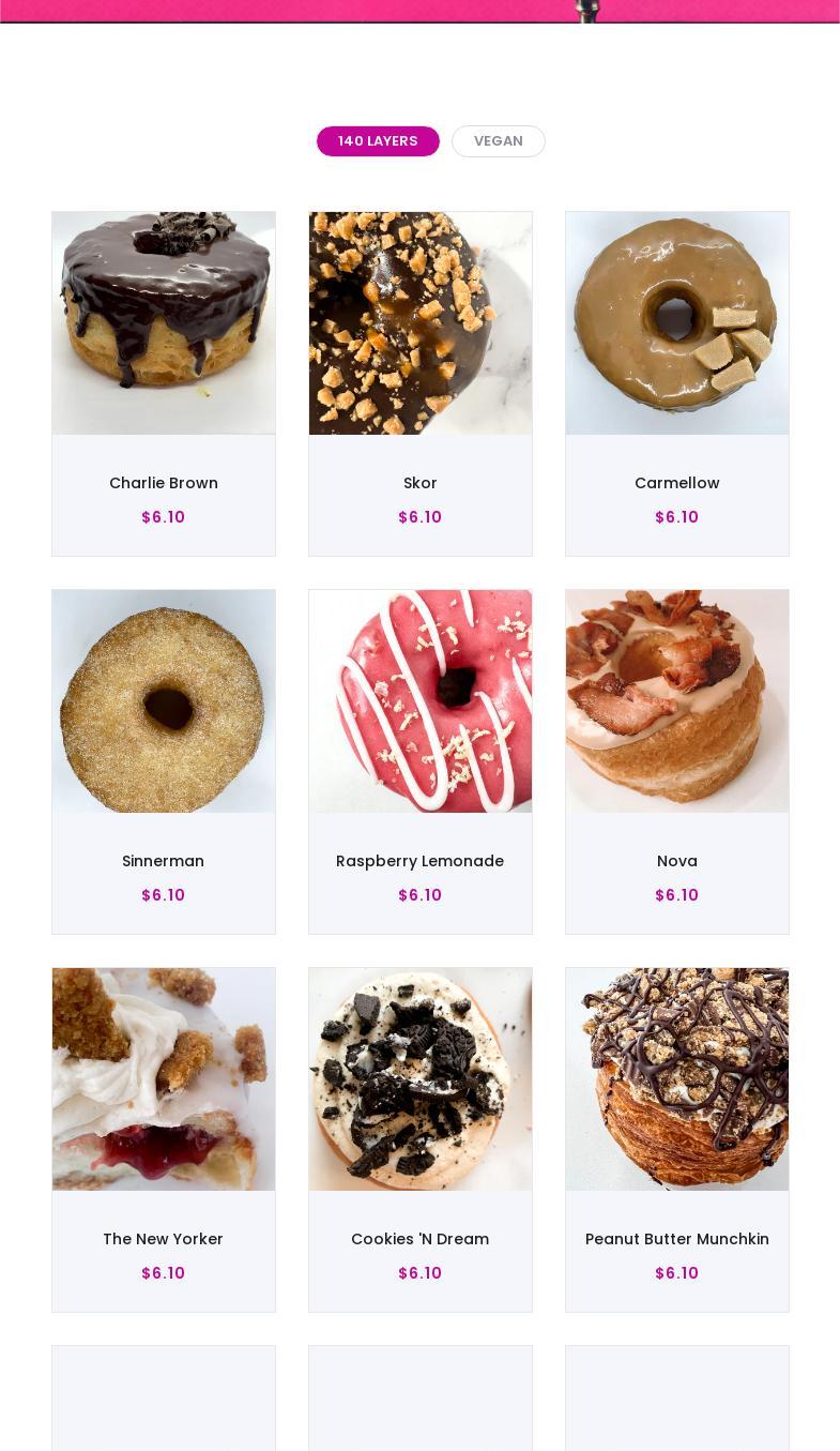 Holey Confections Menu