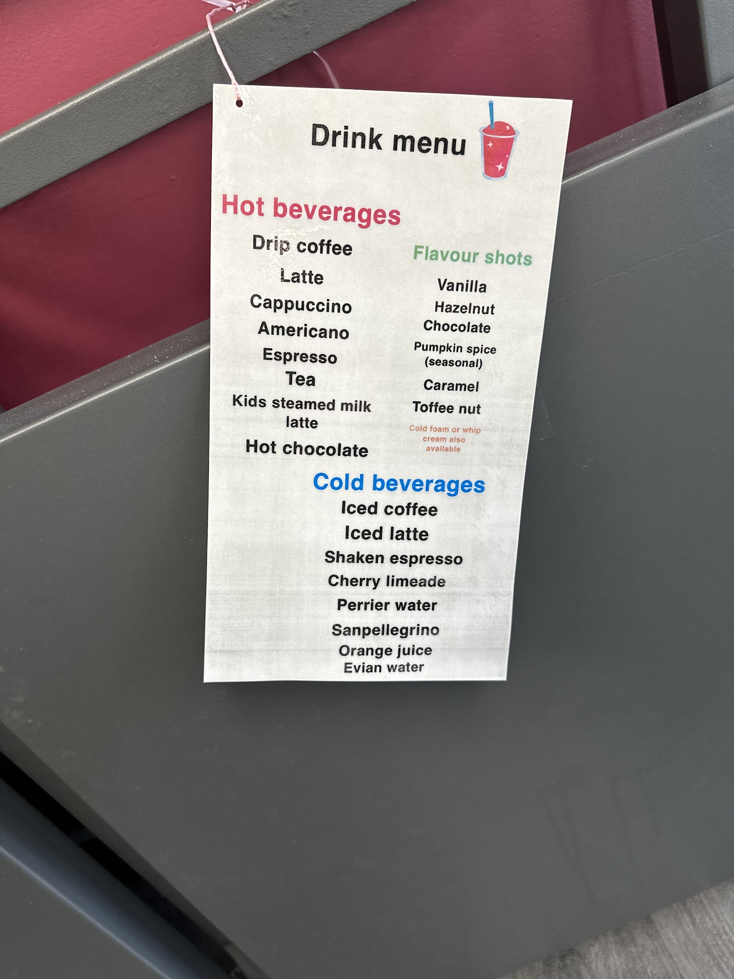 Petits Macarons Menu