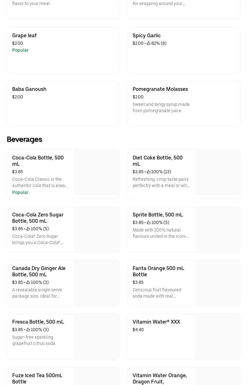 Shawarma Palace Menu