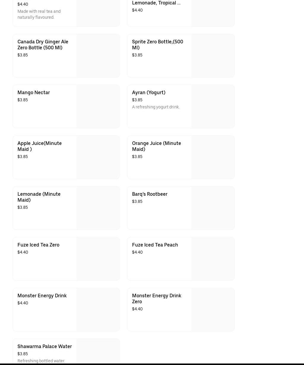 Shawarma Palace Menu