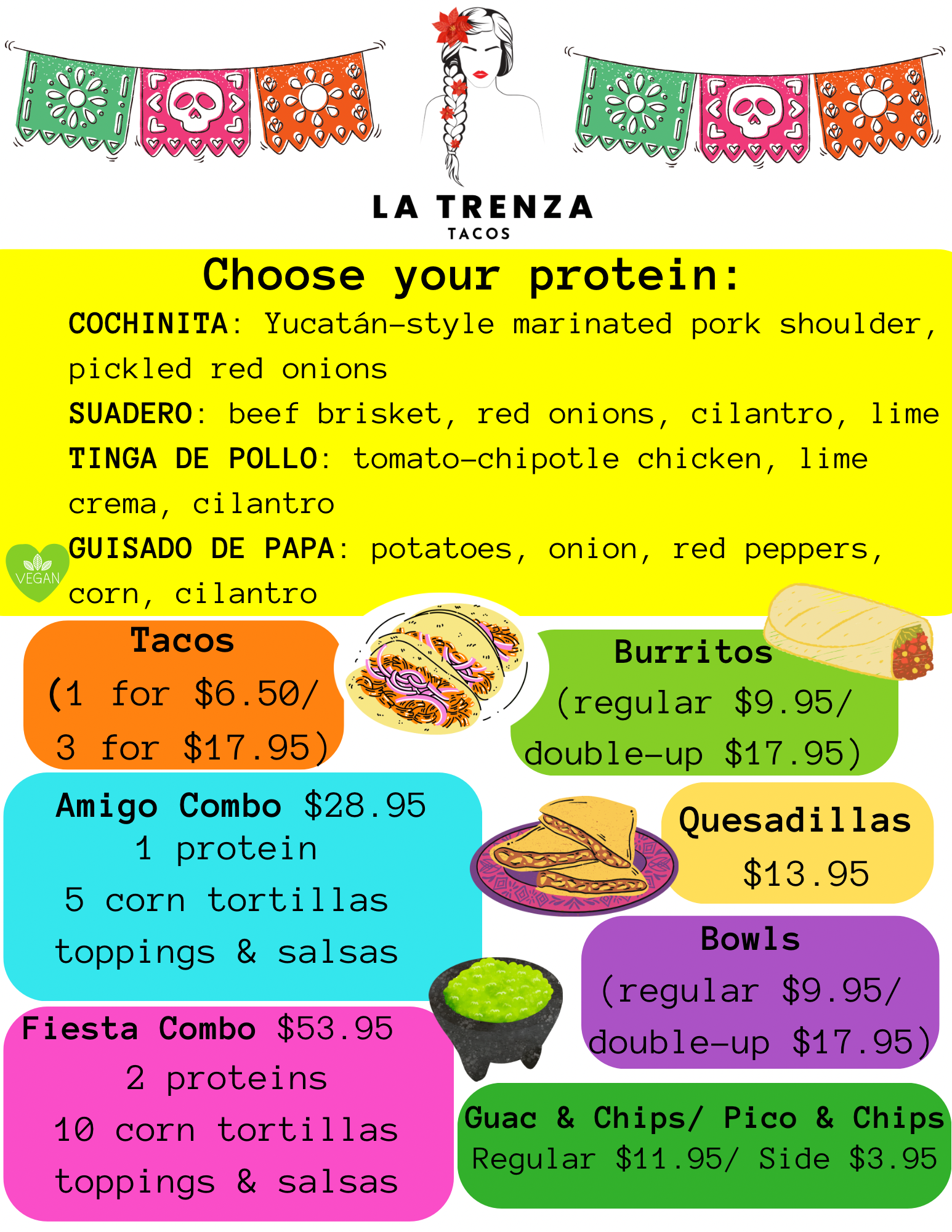 La Trenza Tacos Menu