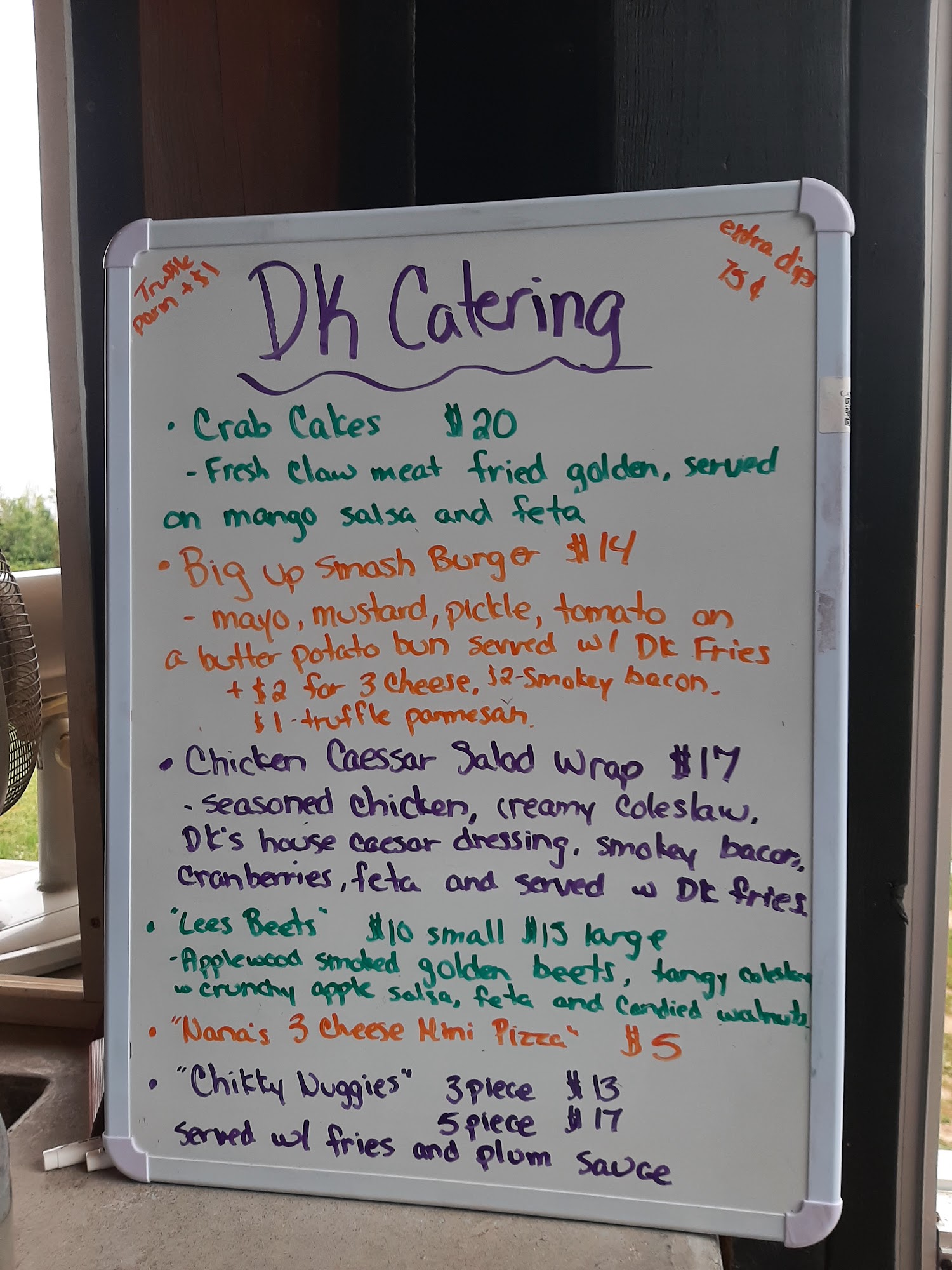 DK Catering Menu