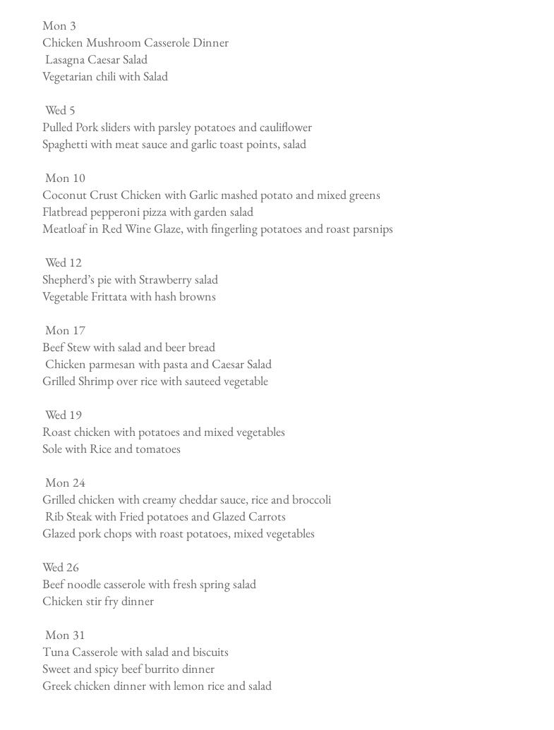 That's A Wrap Catering Peterborough INC. Menu