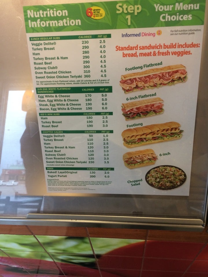 Subway Menu
