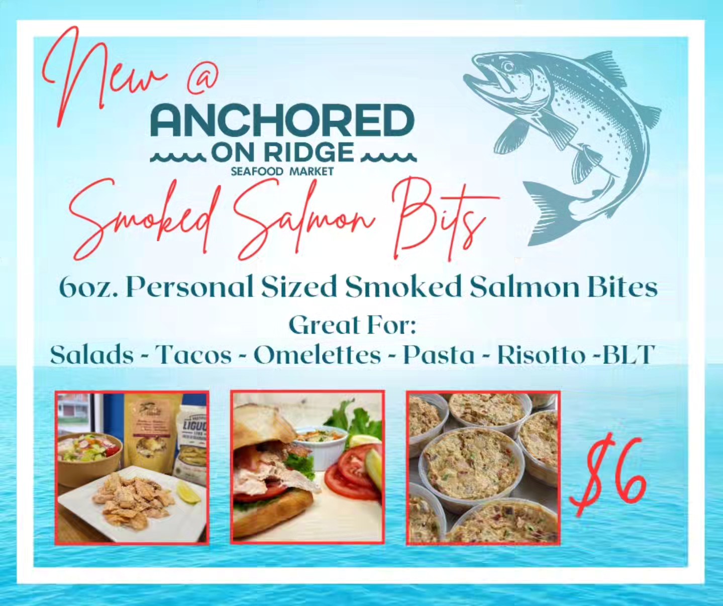 Anchored on Ridge Seafood Market Menu
