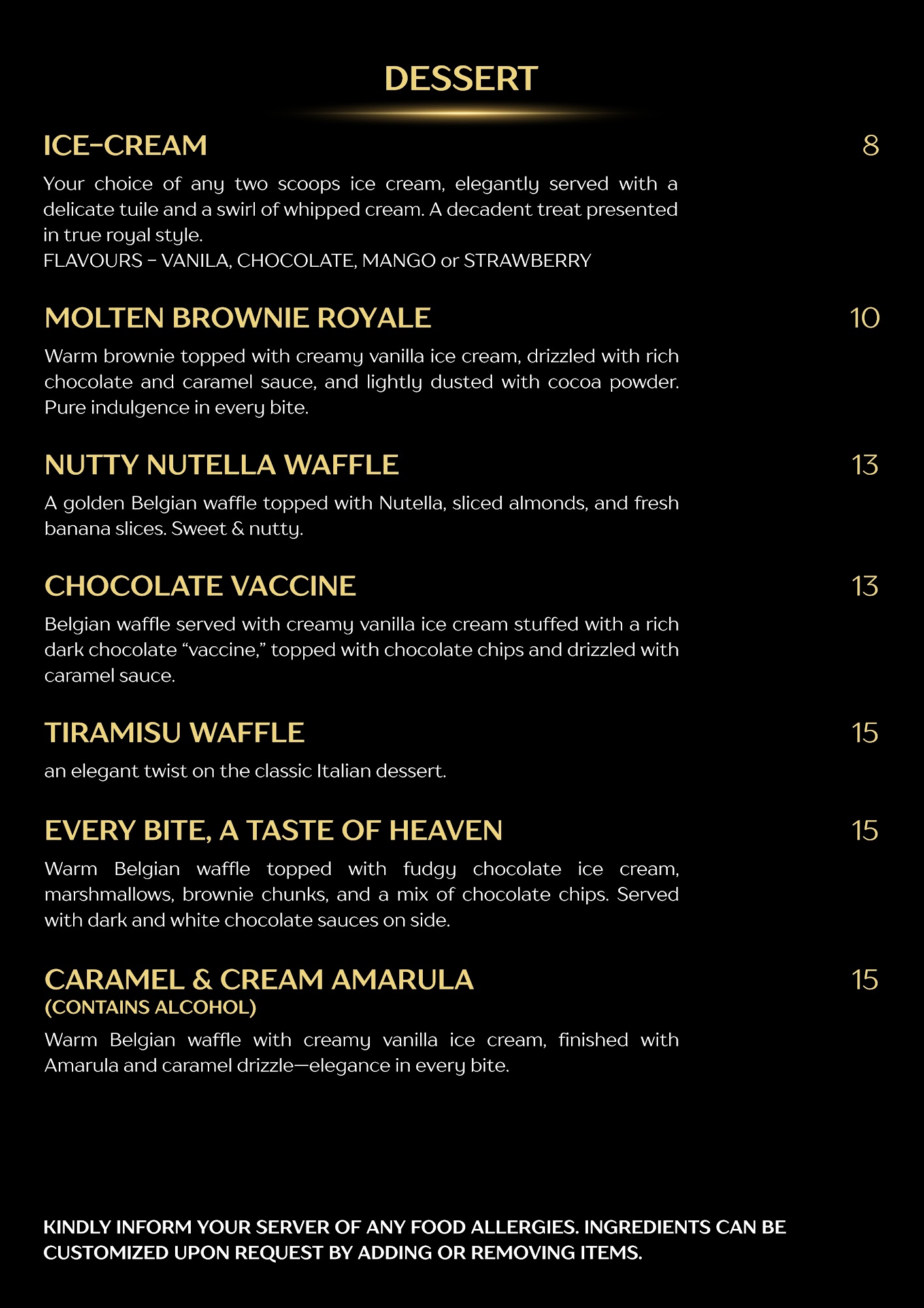 Sandras rolling kitchen Menu