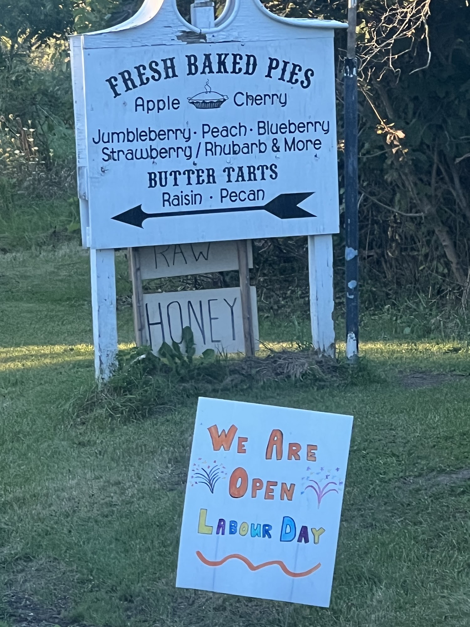Rouge Park Pie Stand Menu